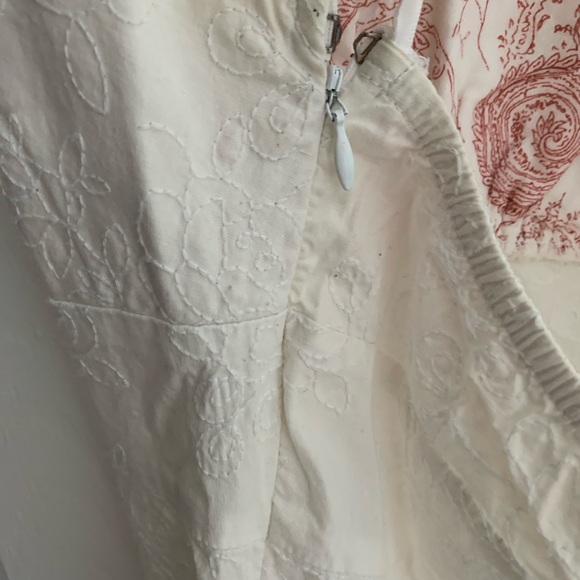 Anthropologie halter dress with all-over embroidery and hidden red embellishment - Picture 5 of 11